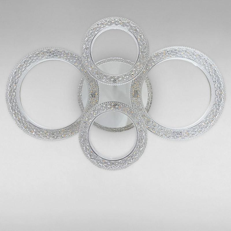 Стельова люстра LED з підсвічуванням Light House SC-18199/2+2C 112W+16W 2.4G Ф630х140 Білий Стельова люстра LED з підсвічуванням Light House SC-18199/2+2C 112W+16W 2.4G Ф630х140 Білий