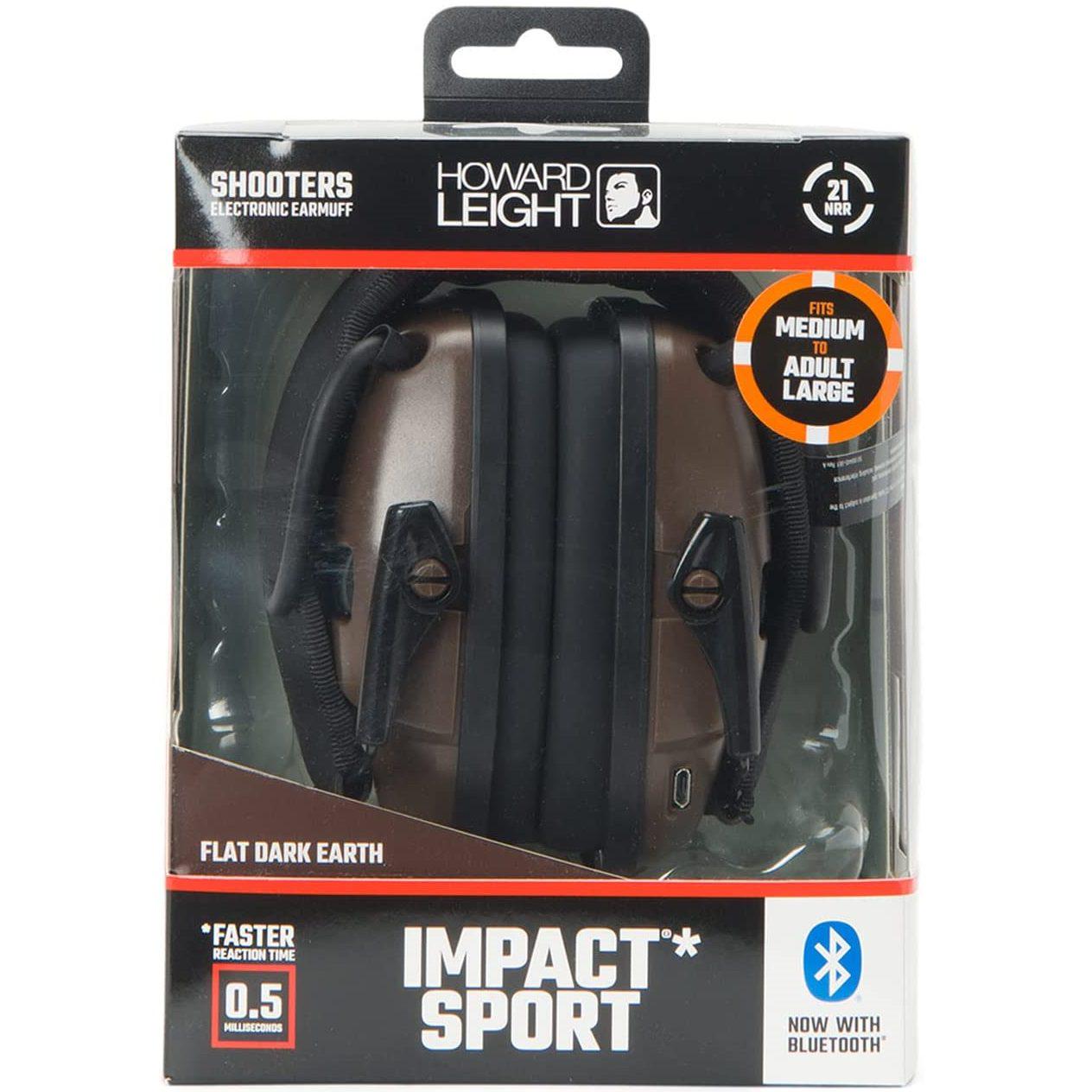 Навушники шумоподавлюючі Howard Leight Impact Sport Bluetooth Dark Earth R-02549 з NRR захистом 21 дБ - фото 2