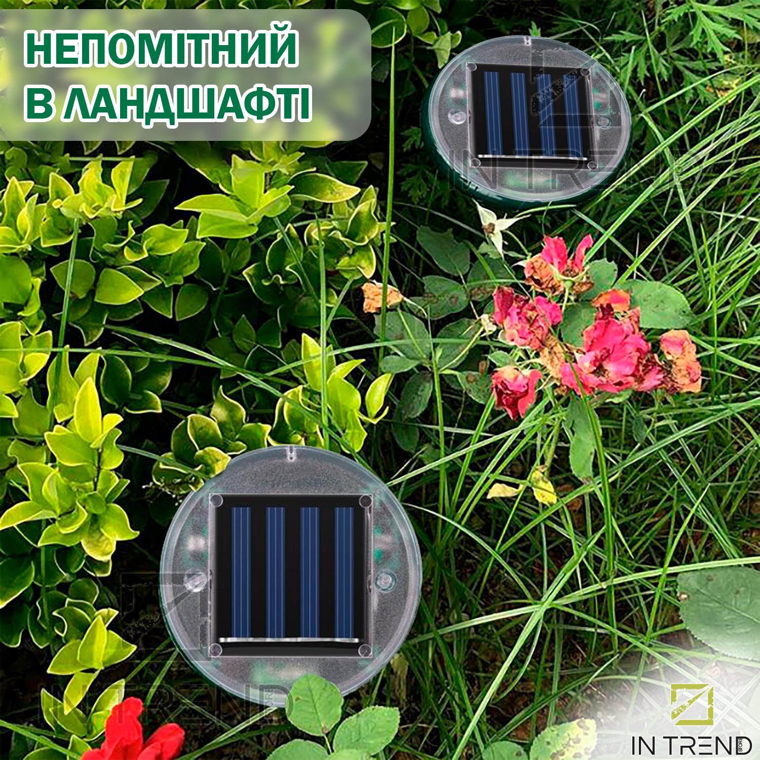 Отпугиватель грызунов/кротов/змей ультразвуковой Solar Rodent Repeller аккумуляторный на солнечных батареях 2 шт. Темно-зеленый (6044) - фото 4