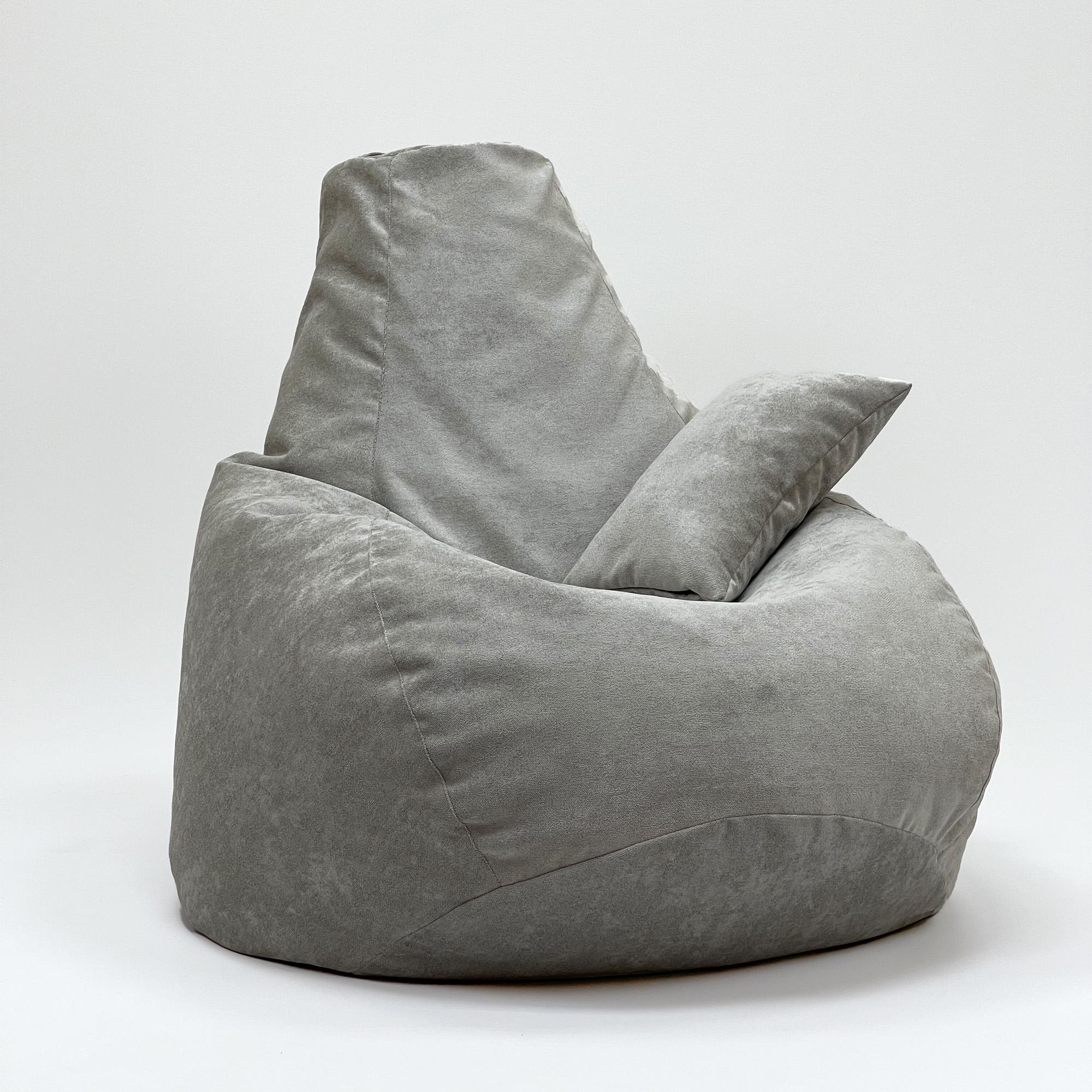 Бескаркасное кресло-мешок и подушечка Велюр XL 130х90 см (100025) - фото 2 Бескаркасное кресло-мешок и подушечка Велюр XL 130х90 см (100025) - фото 2