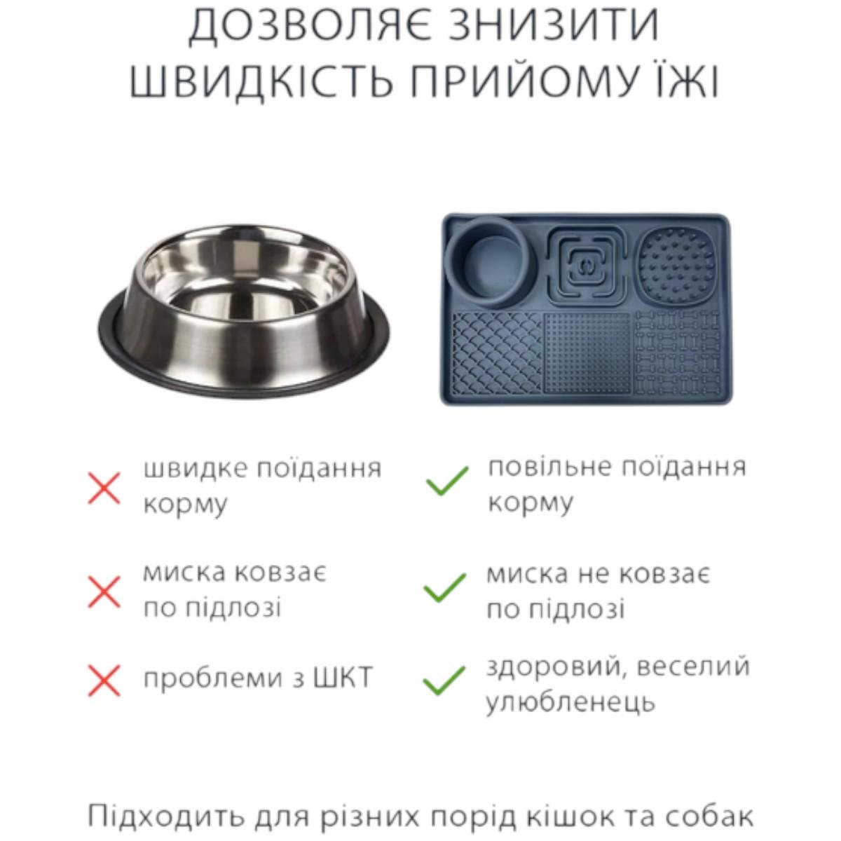 Миска коврик для животных Licking Pad напольный для лизания и медленного кормления 31х21 см - фото 7