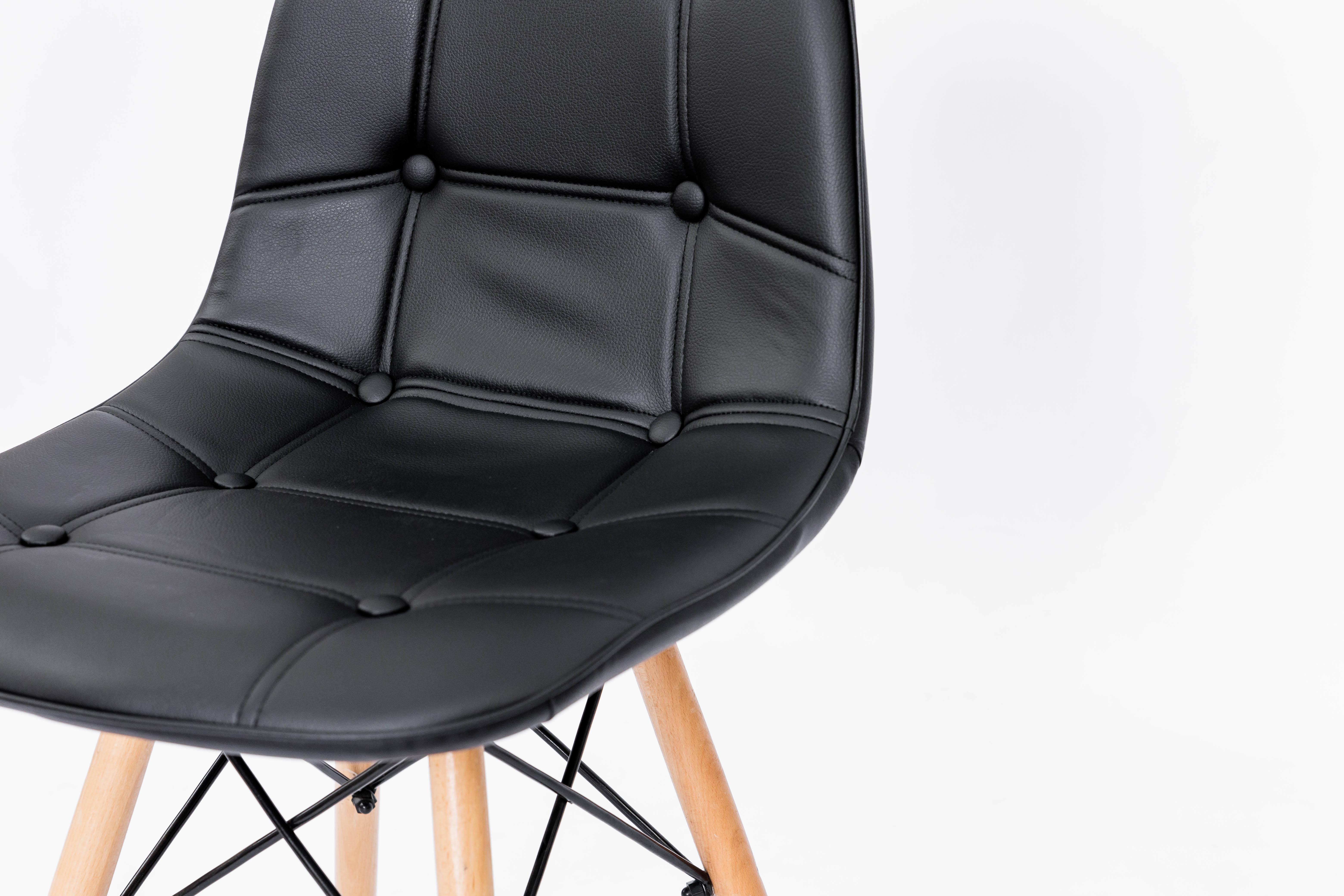 Стілець для кухні та вітальні Джастін Justin шкірзам 460х840х500 мм Чорний (GAА0050651) - фото 6 Стілець для кухні та вітальні Джастін Justin шкірзам 460х840х500 мм Чорний (GAА0050651) - фото 6