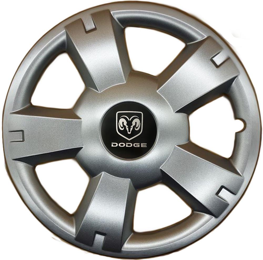 Колпаки SJS 201 с логотипом Dodge 4 шт. R14 Серебряный (2654556195)