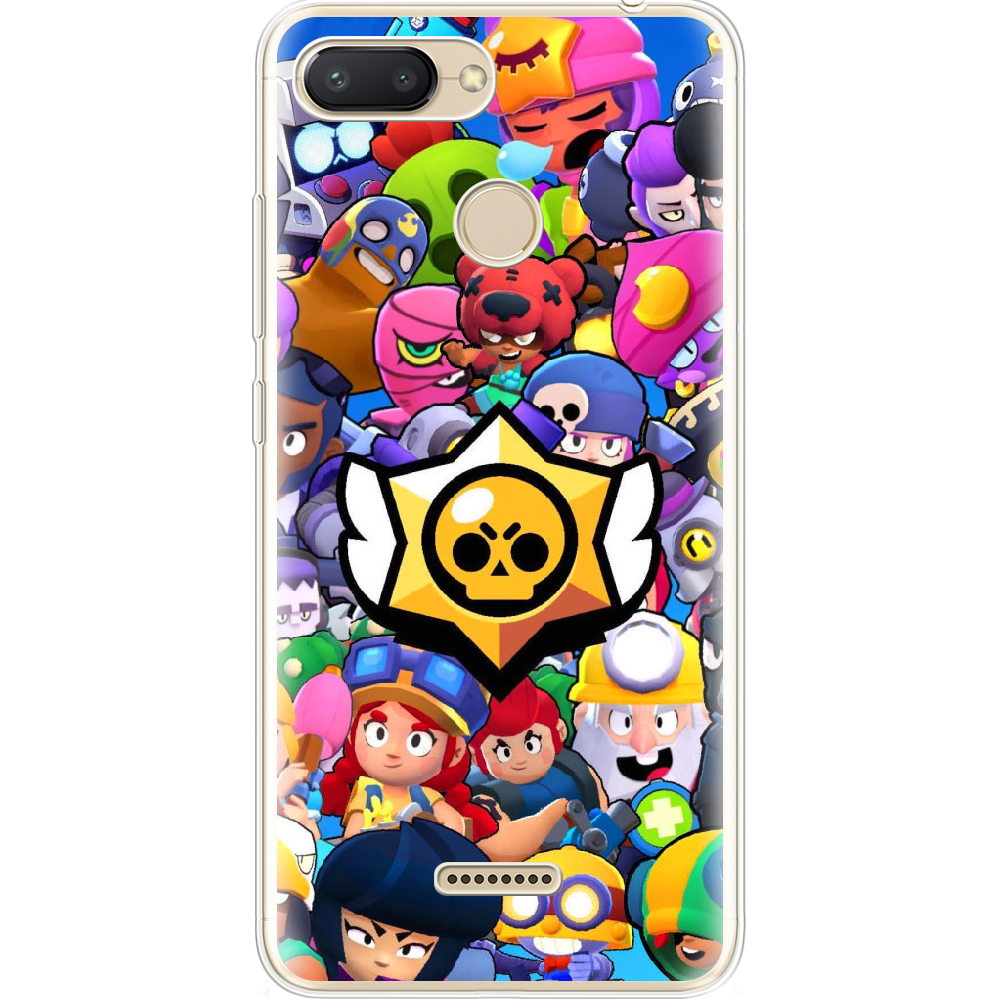 Чехол Boxface Xiaomi Redmi 6 Brawl Stars Прозрачный силикон (34858-up2389-34858)