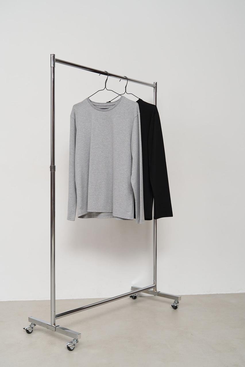 Набор лонгсливов мужских Cotton Basic 2 шт. 2XL Серый/Черный (2048376071) - фото 2 Набор лонгсливов мужских Cotton Basic 2 шт. 2XL Серый/Черный (2048376071) - фото 2