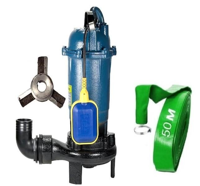 Насос дренажно-фекальний Lider WQCD 2-2.6 ніж та подрібнювач для брудної води фекалій зливних ям із поплавком шланг 50 м (32407975) Насос дренажно-фекальний Lider WQCD 2-2.6 ніж та подрібнювач для брудної води фекалій зливних ям із поплавком шланг 50 м (32407975)