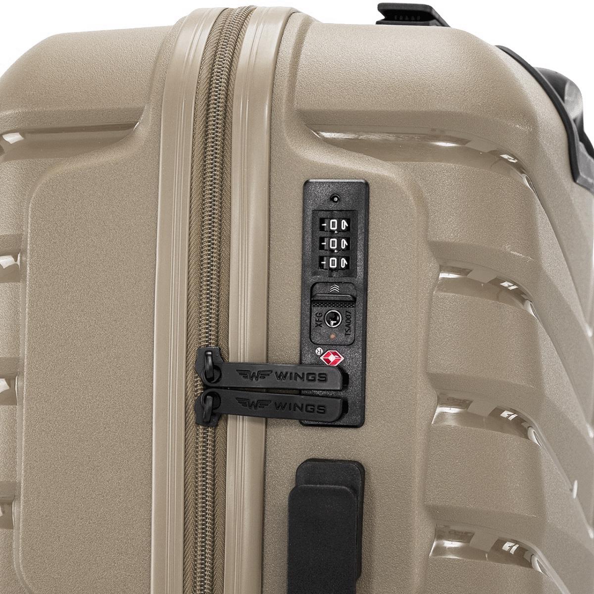 Чемодан полипропиленовый Wings PHX01 средний Шампань (Wp00546) - фото 5