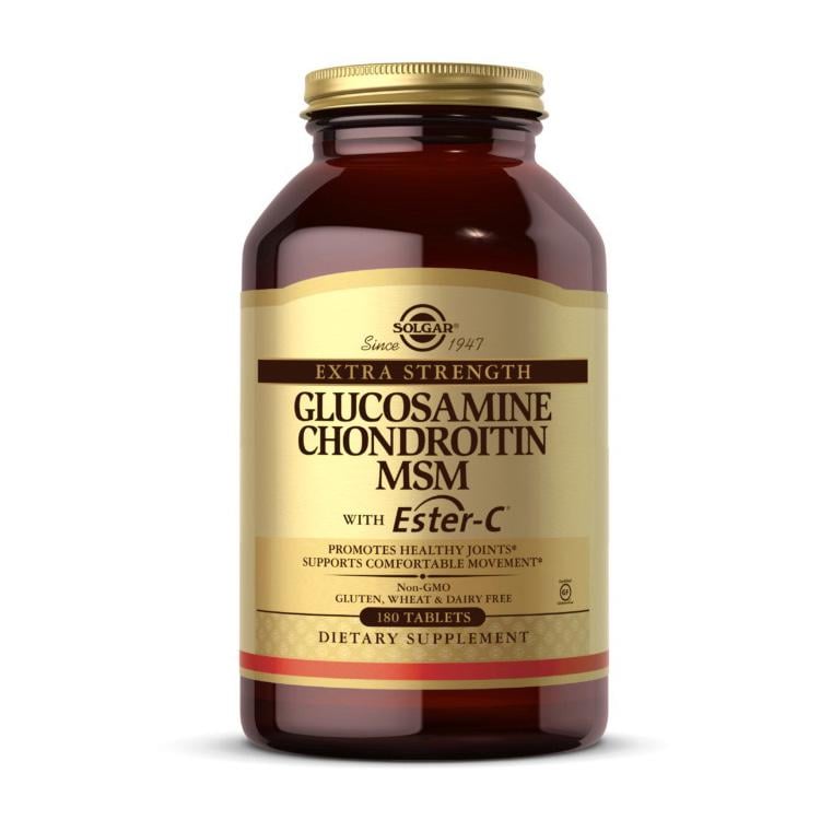 Хондропротектор Solgar Glucosamine Chondroitin MSM with Ester-C глюкозамін хондроїтин і MSM 180 табл.