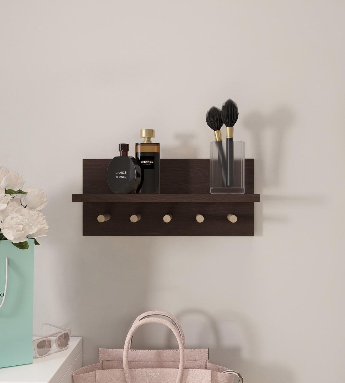 Ключница настенная W-3 400х116х180 мм Венге Магия/Нагель Дерево