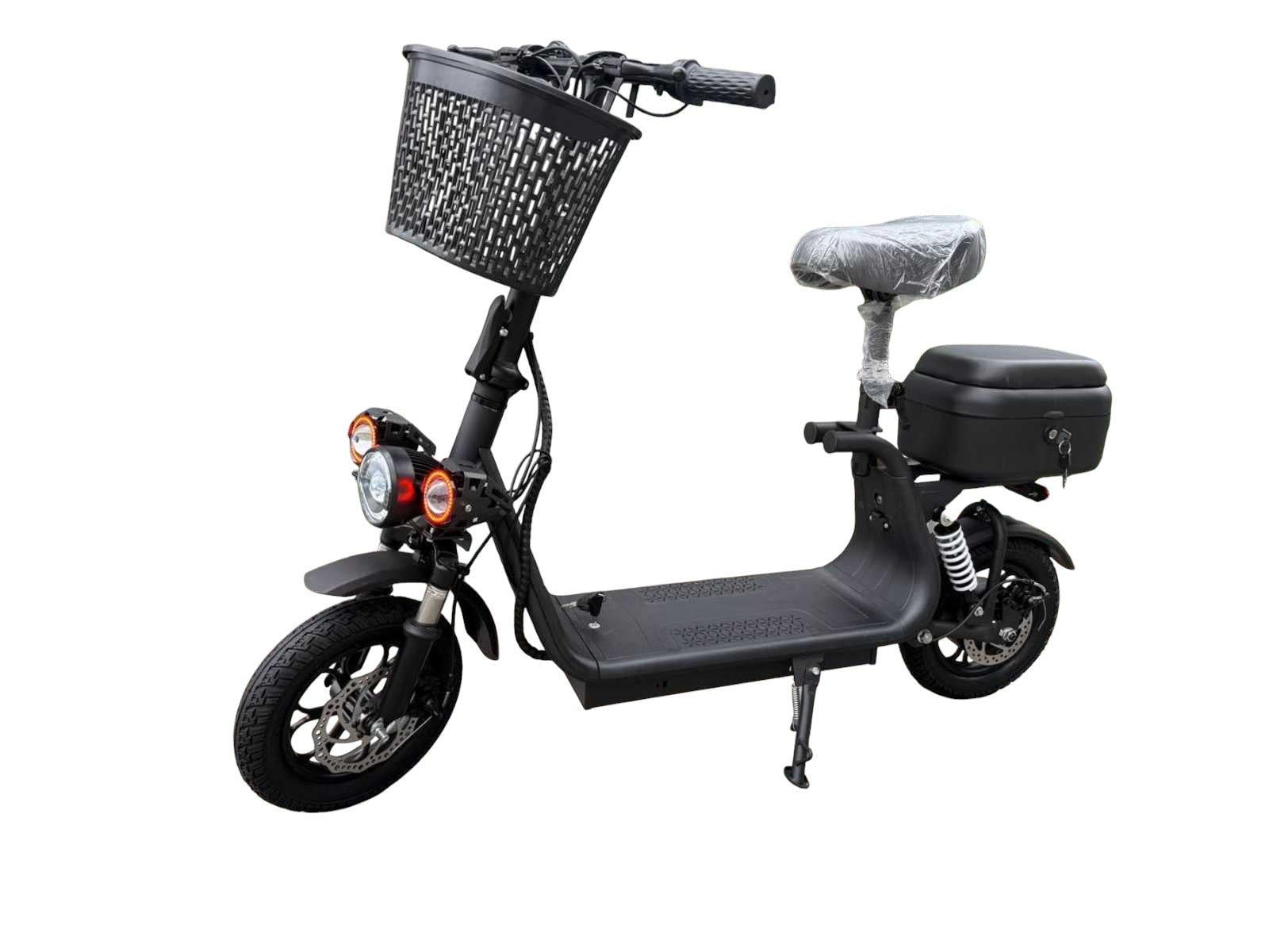 Електросамокат із сидінням 14" GIANT ZEN U12 MAX 800W 48V 15Ah з кофром-багажником Чорний