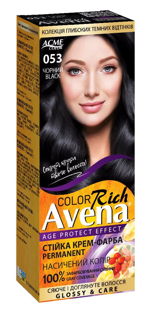 Краска для волос Acme-Color Рябина Avena 053 Черный 135 мл (1693)