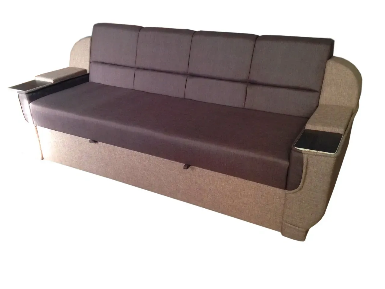 Диван Меркурий 230х90 см Коричневый с бежевым (25484779) - фото 1 Диван Меркурий 230х90 см Коричневый с бежевым (25484779) - фото 1