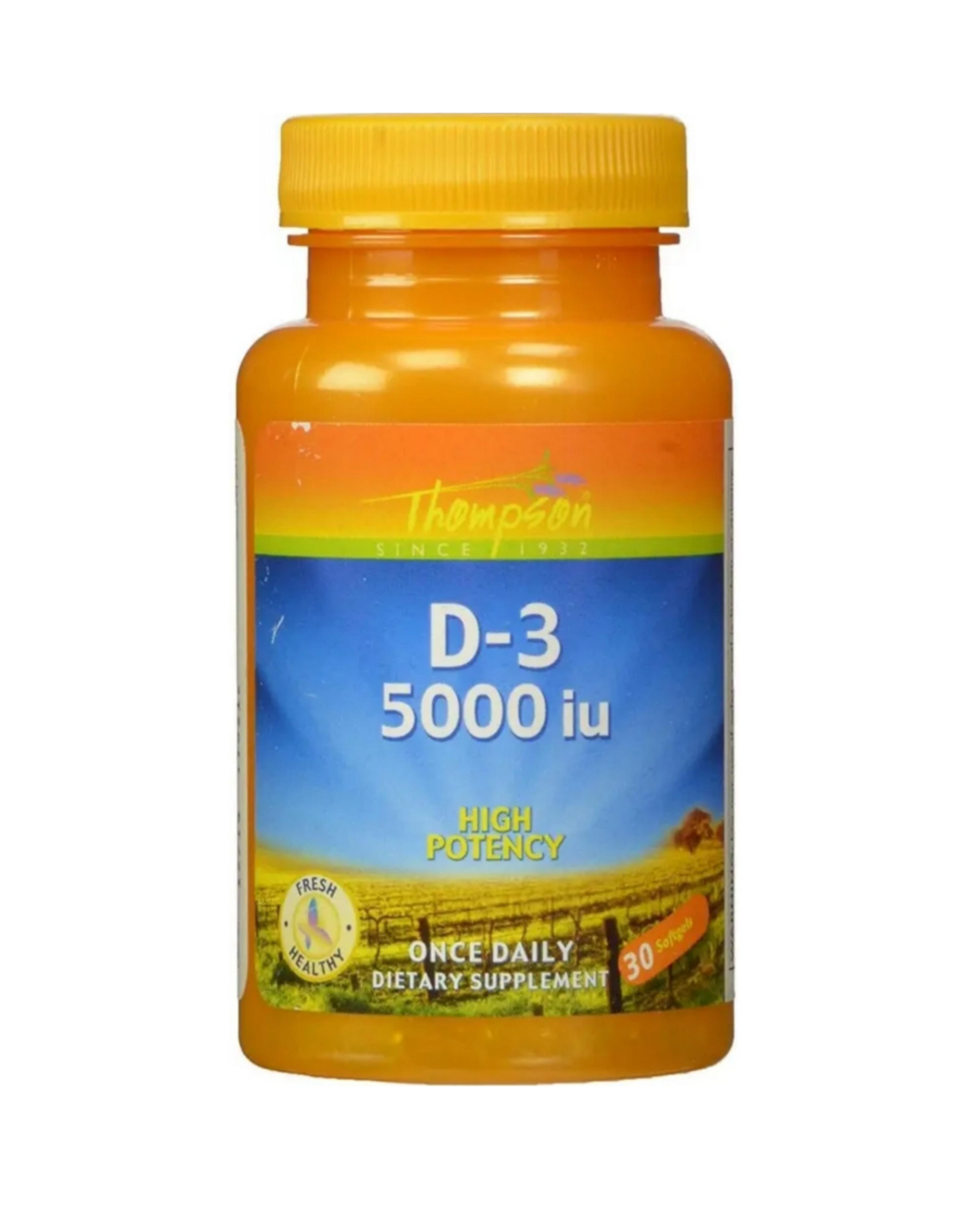 Витамин Thompson Vitamin D-3 5000 IU 30 Softgels