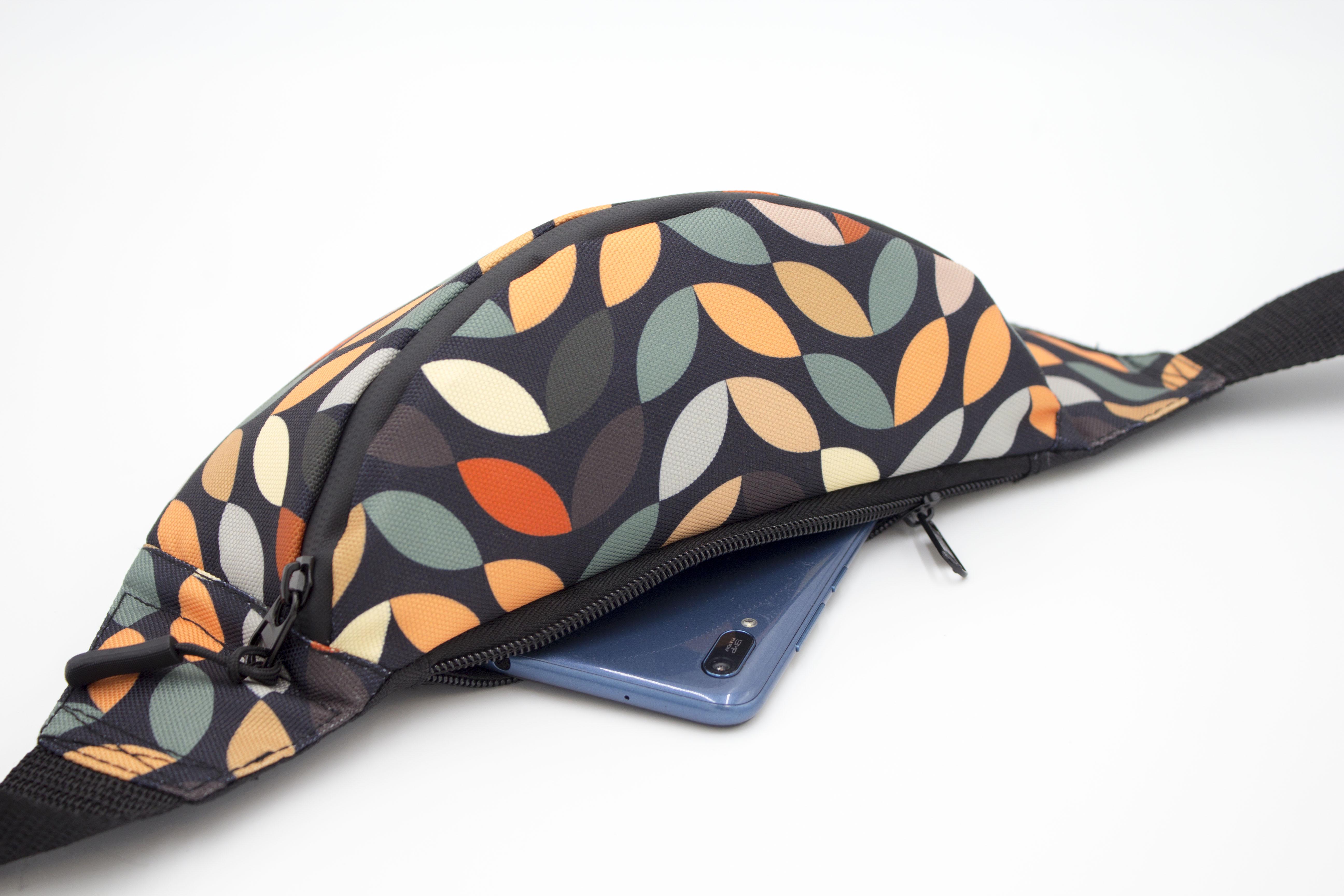 Сумка бананка Листочки кольорові (BK-002) - фото 6 Сумка бананка Листочки кольорові (BK-002) - фото 6