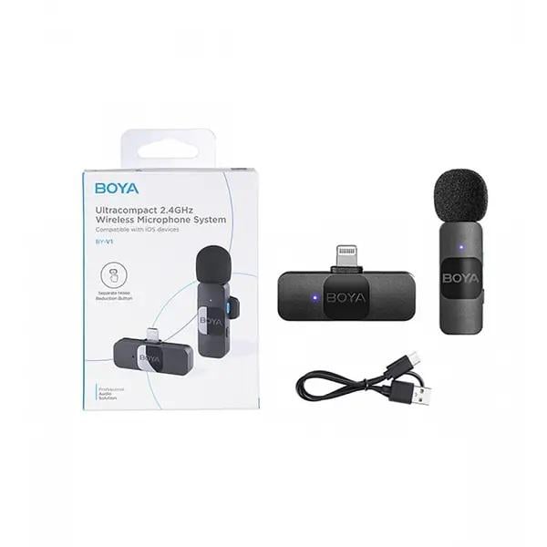 Микрофон беспроводной петличный Boya BY-V1 с разъемом iOS - фото 3