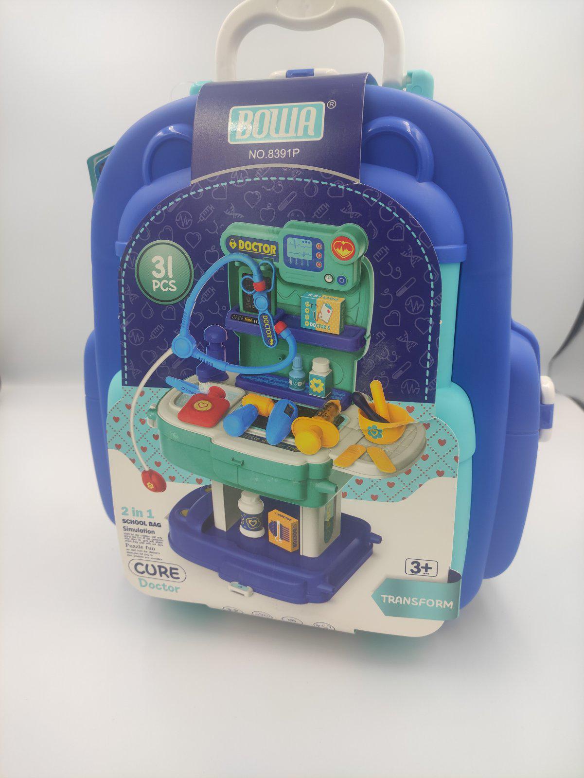 Детский игровой набор врача в рюкзаке 32 предмет (5567) Детский игровой набор врача в рюкзаке 32 предмет (5567)