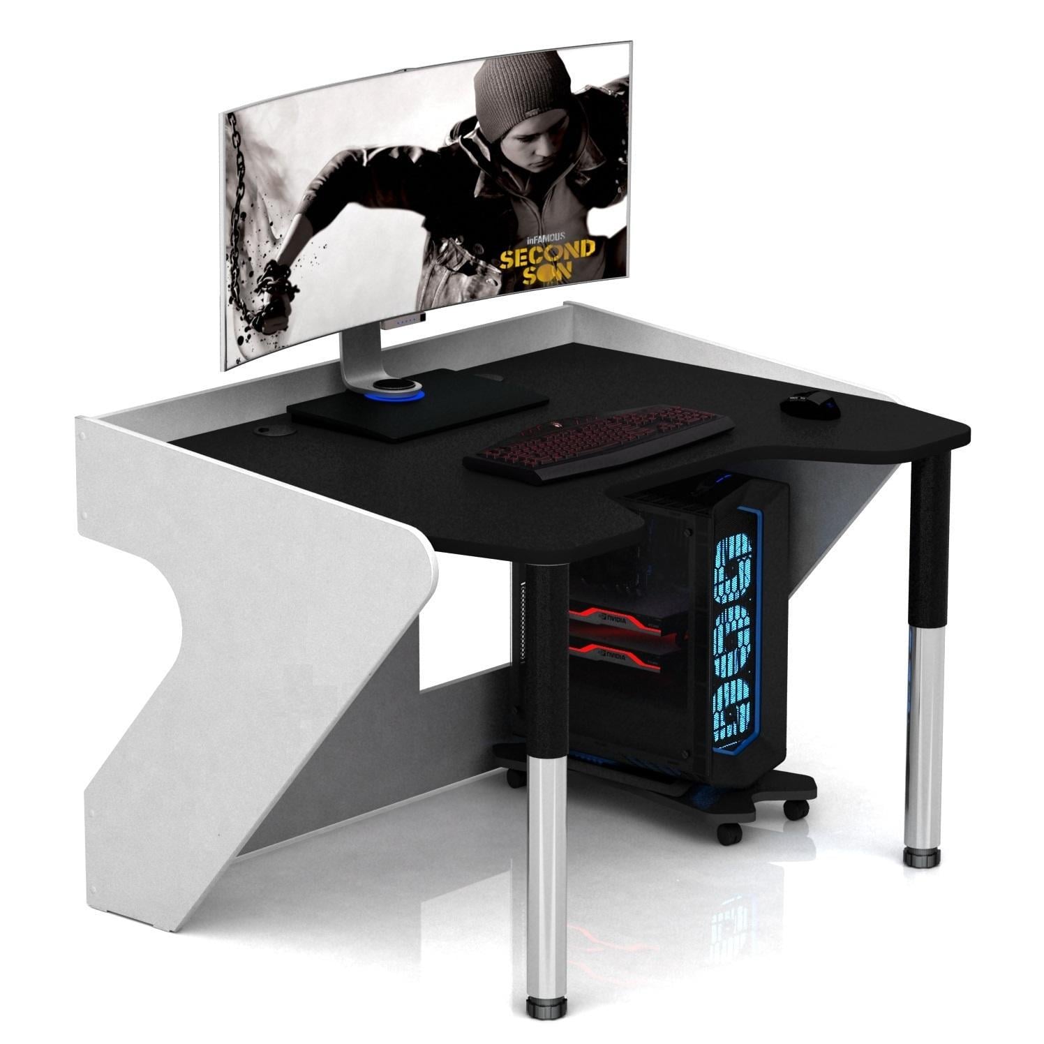 Компьютерный стол для геймера XGamer PUMA Белый с черным (ГСXGP)