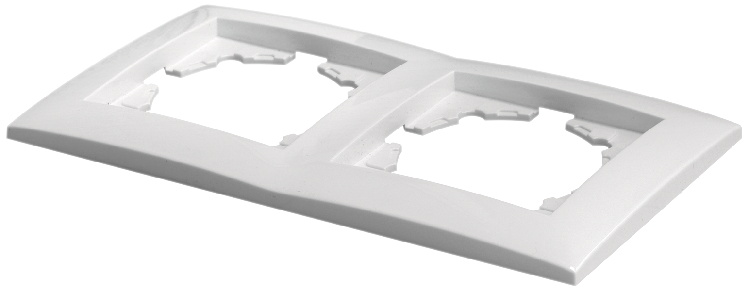 Рамка двомісна MARSHEL IDEAL FI-2 White