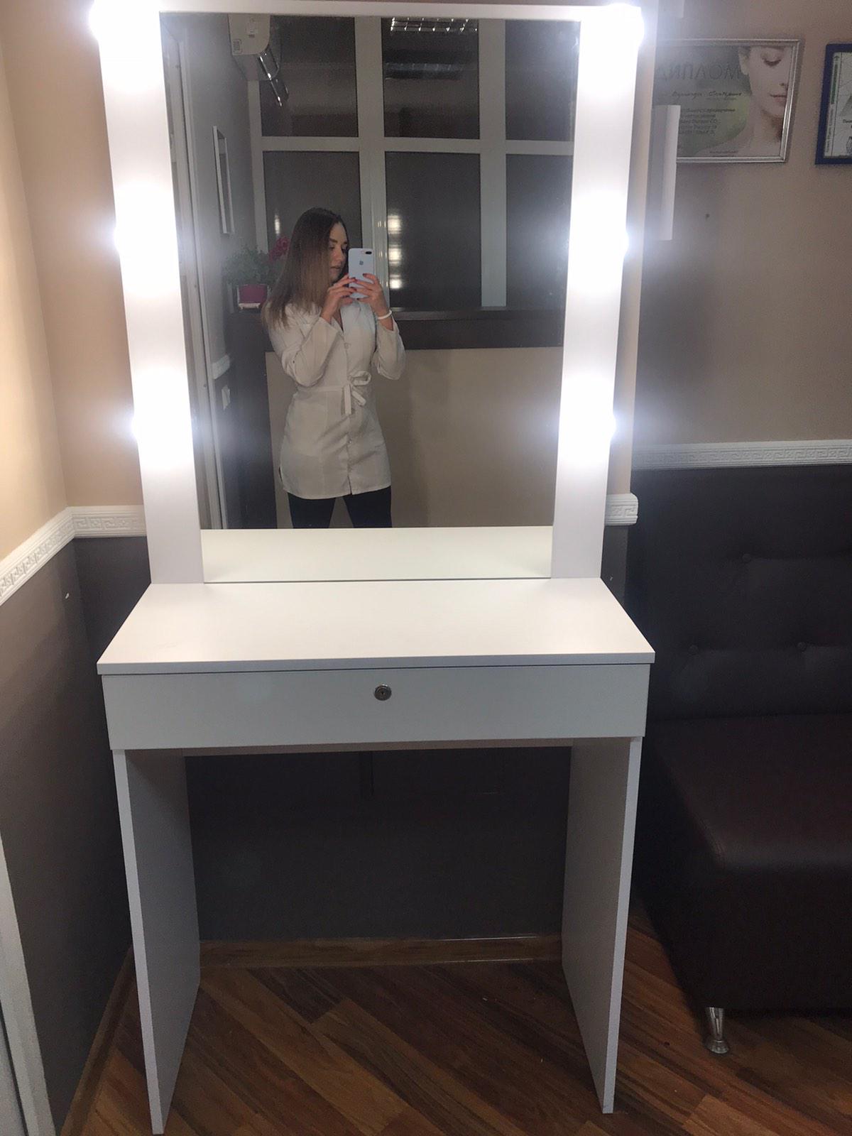 Стол туалетный с подсветкой Комфортні меблі СВ-7 Белый (1000007) - фото 5 Стол туалетный с подсветкой Комфортні меблі СВ-7 Белый (1000007) - фото 5