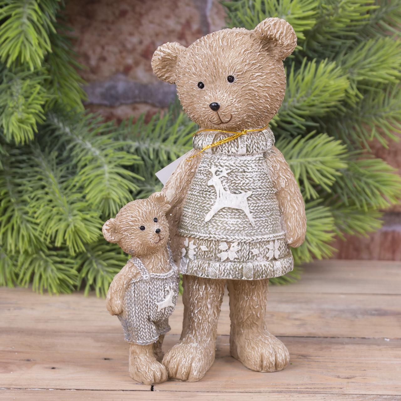 Статуэтка Мишки в свитере Голубой (4507)