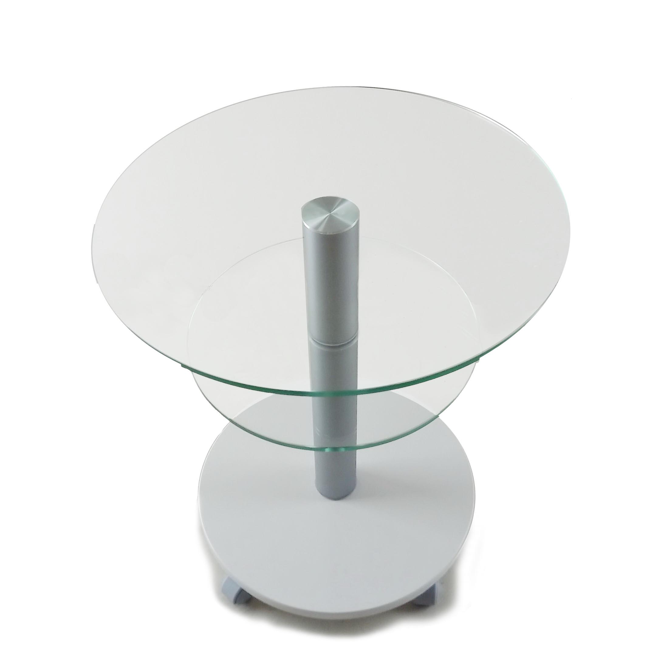 Стол журнальный стеклянный Commus Bravo Light K clear-white-alm60 Белый (433820239) - фото 5 Стол журнальный стеклянный Commus Bravo Light K clear-white-alm60 Белый (433820239) - фото 5