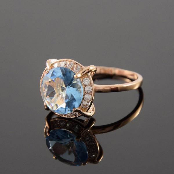 Кільце з червоного золота з великим топазом (2248345258)