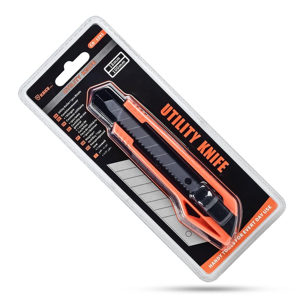 Нож строительный сегментный с запасным лезвием 18 мм (R32197) Нож строительный сегментный с запасным лезвием 18 мм (R32197)