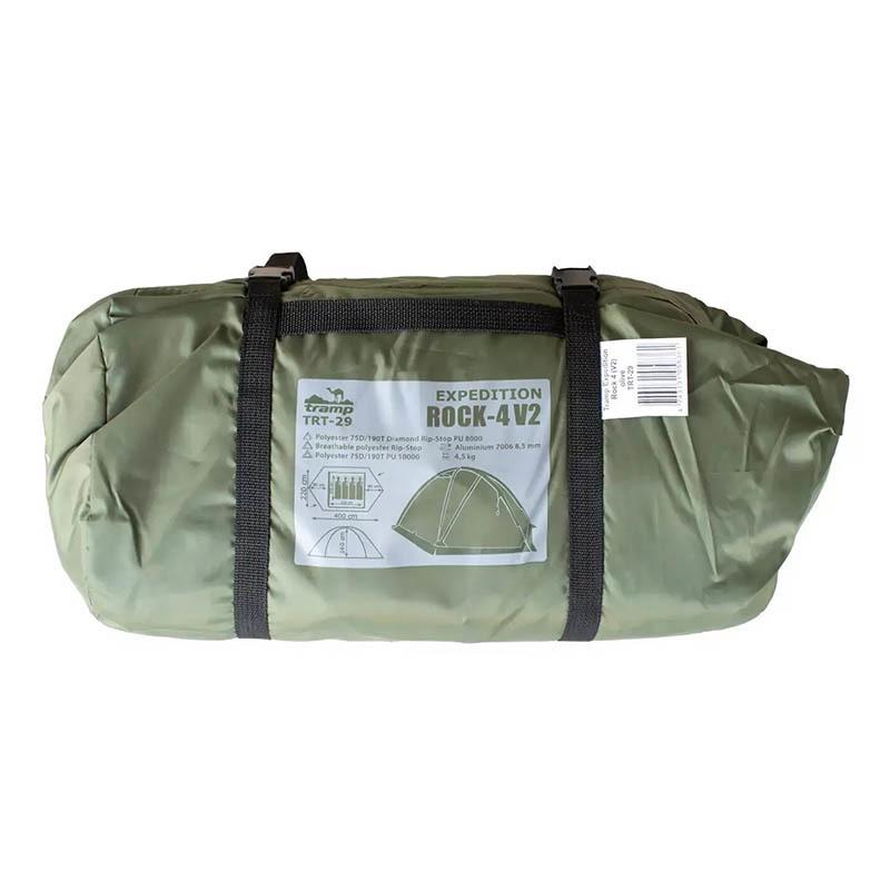 Палатка четырехместная Tramp Rock 4 v2 Green (UTRT-029-green) - фото 6