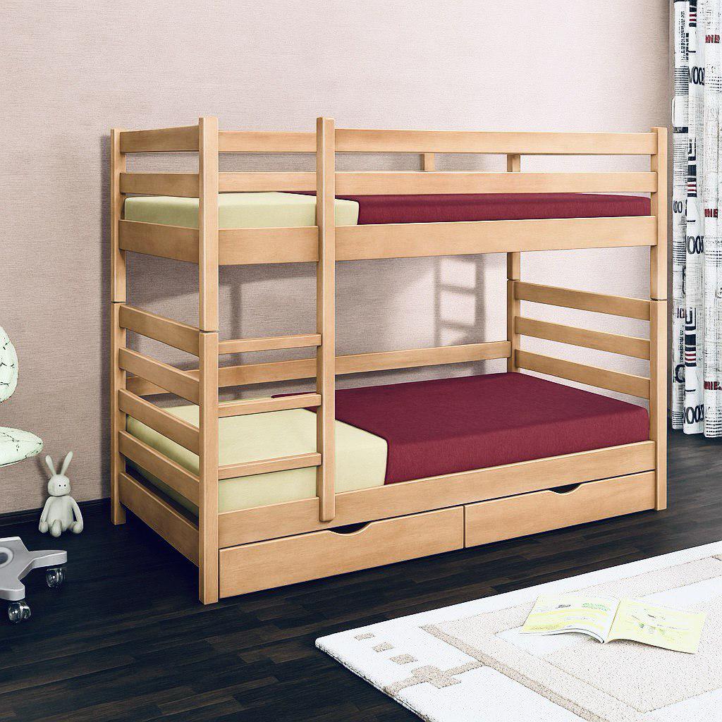 Кровать двухъярусная Микс Мебель Засоня 800х1900 мм Светлый орех (А0049307) - фото 1