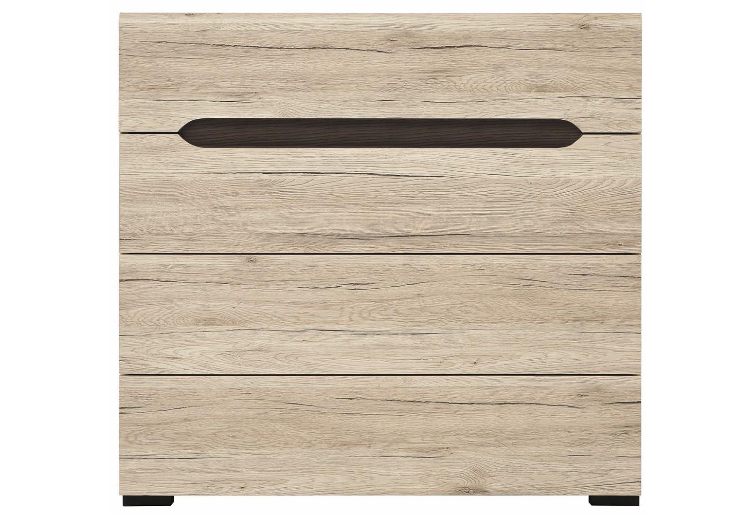 Комод с 4 ящиками Гербор Эльпассо 90х42х84 Дуб сан-ремо светлый (33116)