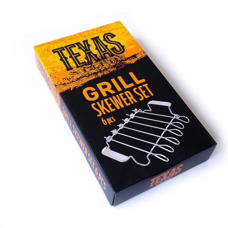Набор шампуров на подставке Texas Club 6 шт. (SKEWERS) - фото 2