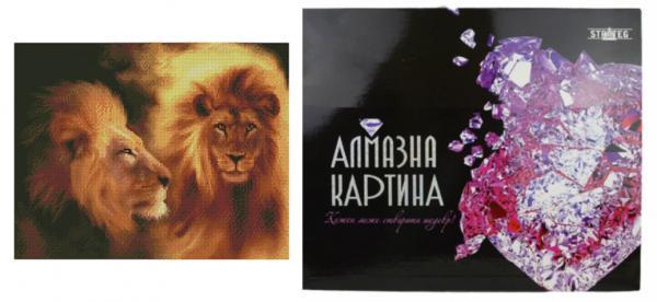 Алмазная картина Strateg Величественный лев 40х50 см (FA11358-mt)