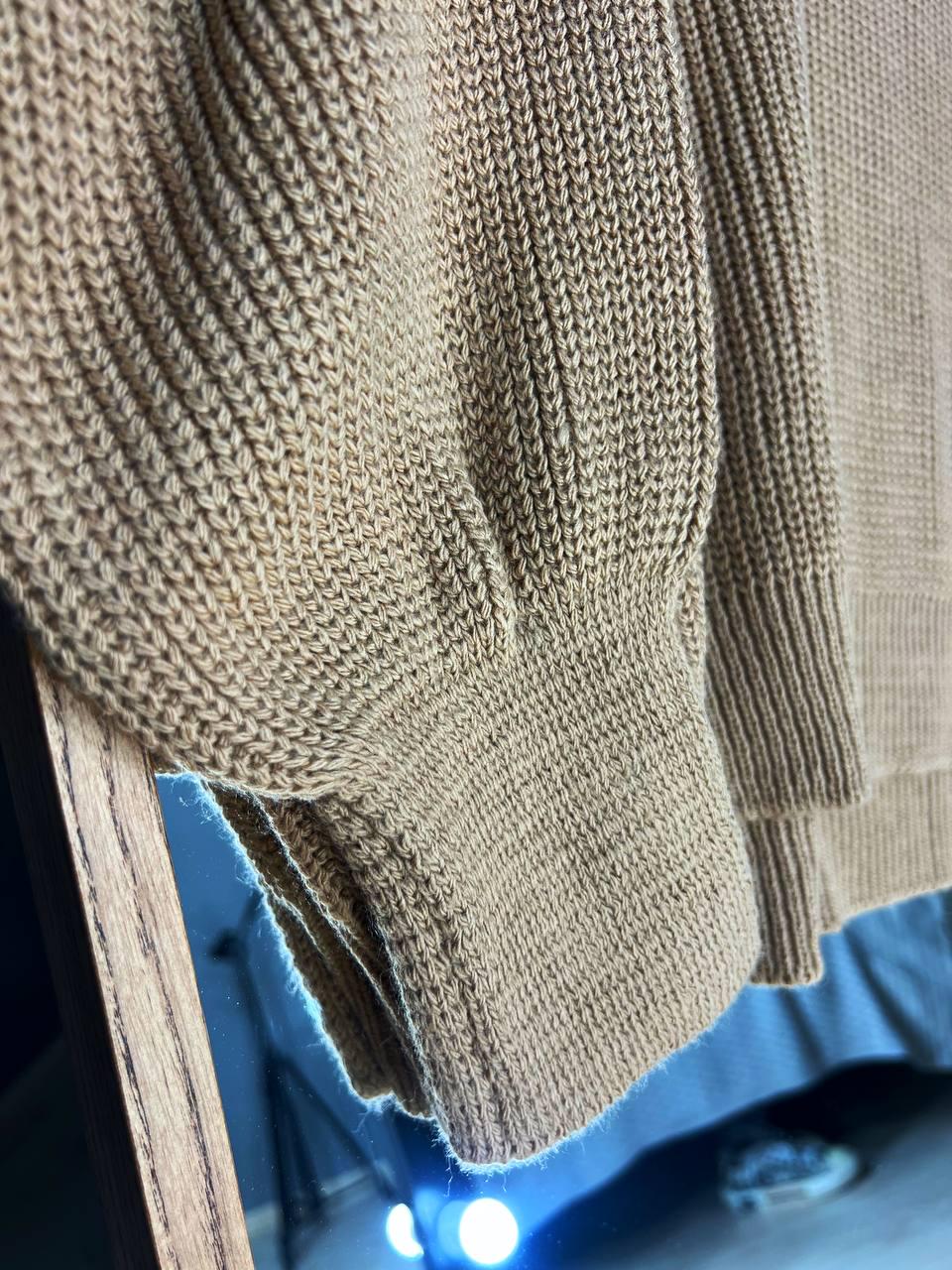 Свитер женский MIX RAY 6607 широкий удлиненный OS Карамельный (1036) - фото 4