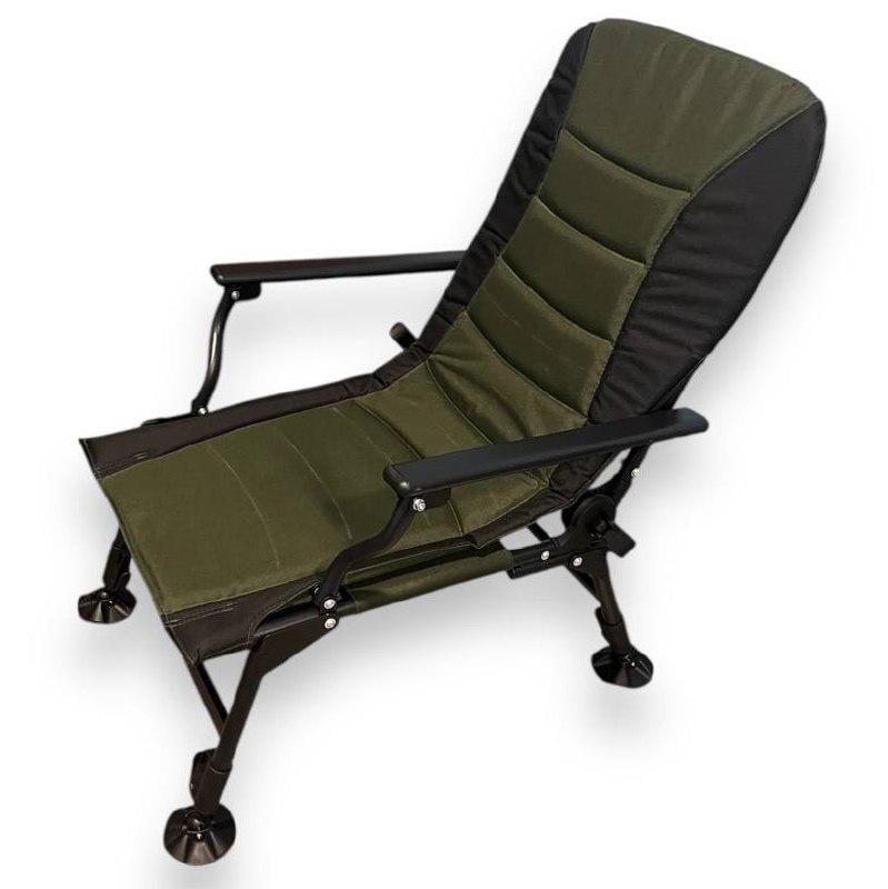 Стілець рибальський розкладний Модель-1 з підлокітниками та регульованими ніжками (8354-1) - фото 7