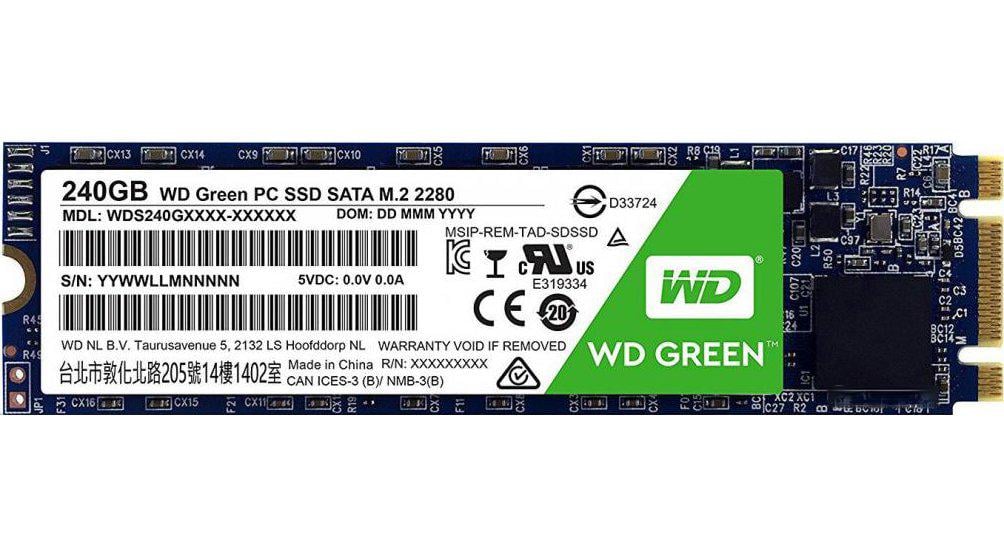 SSD-накопичувач Western Digital Green M.2 240 Gb SATA3 TLC 540/465 MB/s (WDS240G1G0B)