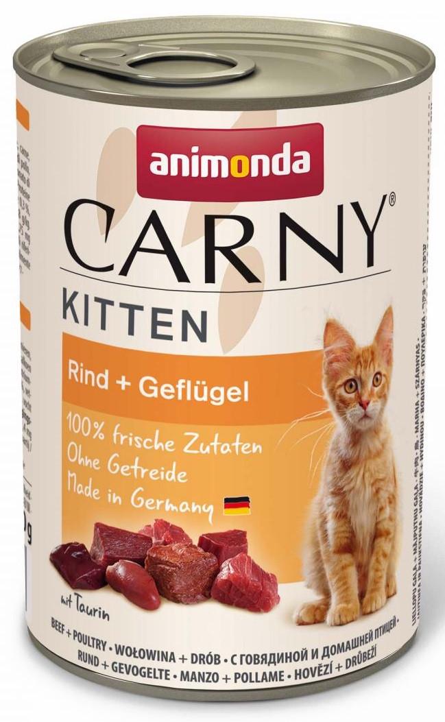 Корм влажный для котят Animonda Carny Kitten Beef/Poultry 400 г (1830807782)
