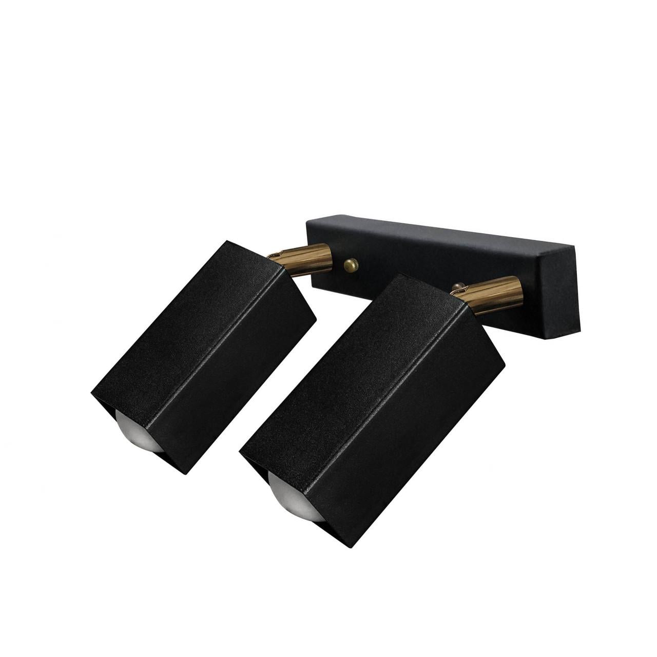 Светильник спот лофт MSK ELECTRIC Crocus SQ 1105-2 с поворотным механизмом