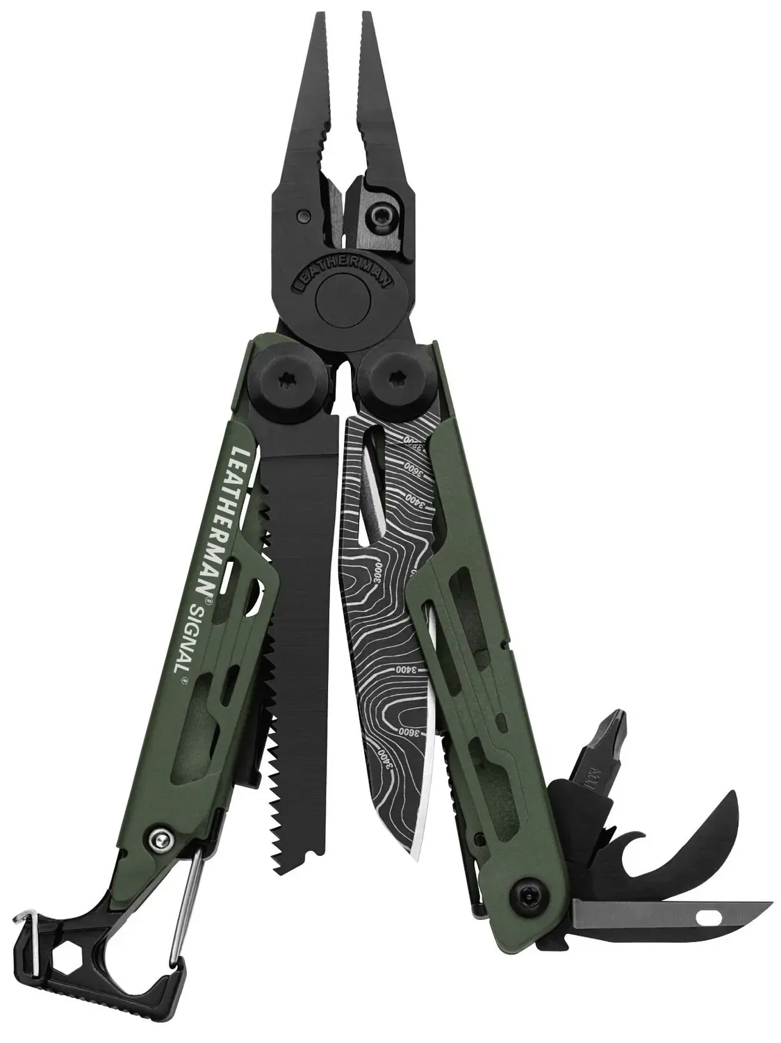 Мультитул Leatherman Signal 19 інструментів з чохлом Green Topo (26257964)