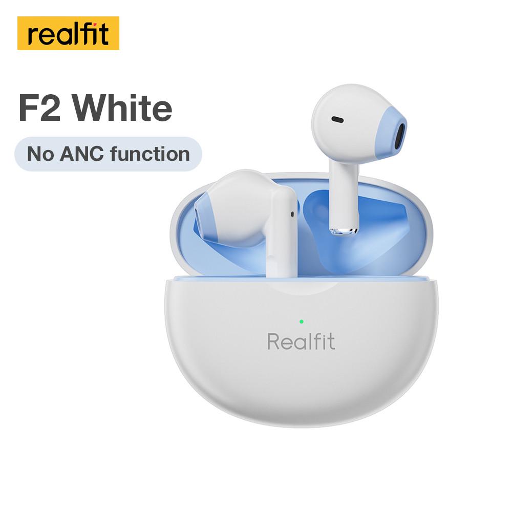 Наушники беспроводные Realfit F2 Pro Bluetooth 5.3 с микрофоном Белый - фото 2 Наушники беспроводные Realfit F2 Pro Bluetooth 5.3 с микрофоном Белый - фото 2