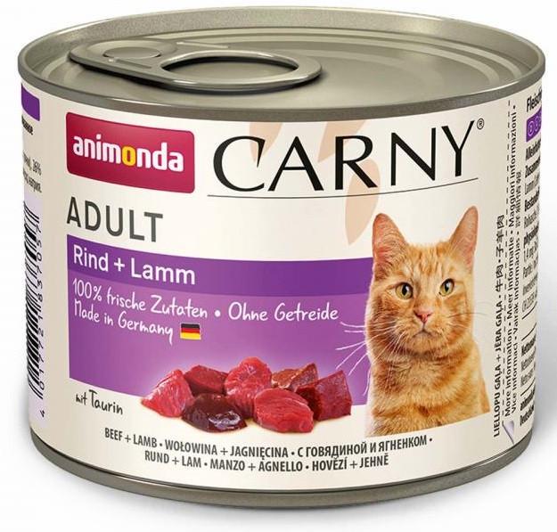 Корм влажный для кошек Animonda Carny Beef/Lamb с говядиной и ягненком 200 г (1830807768)
