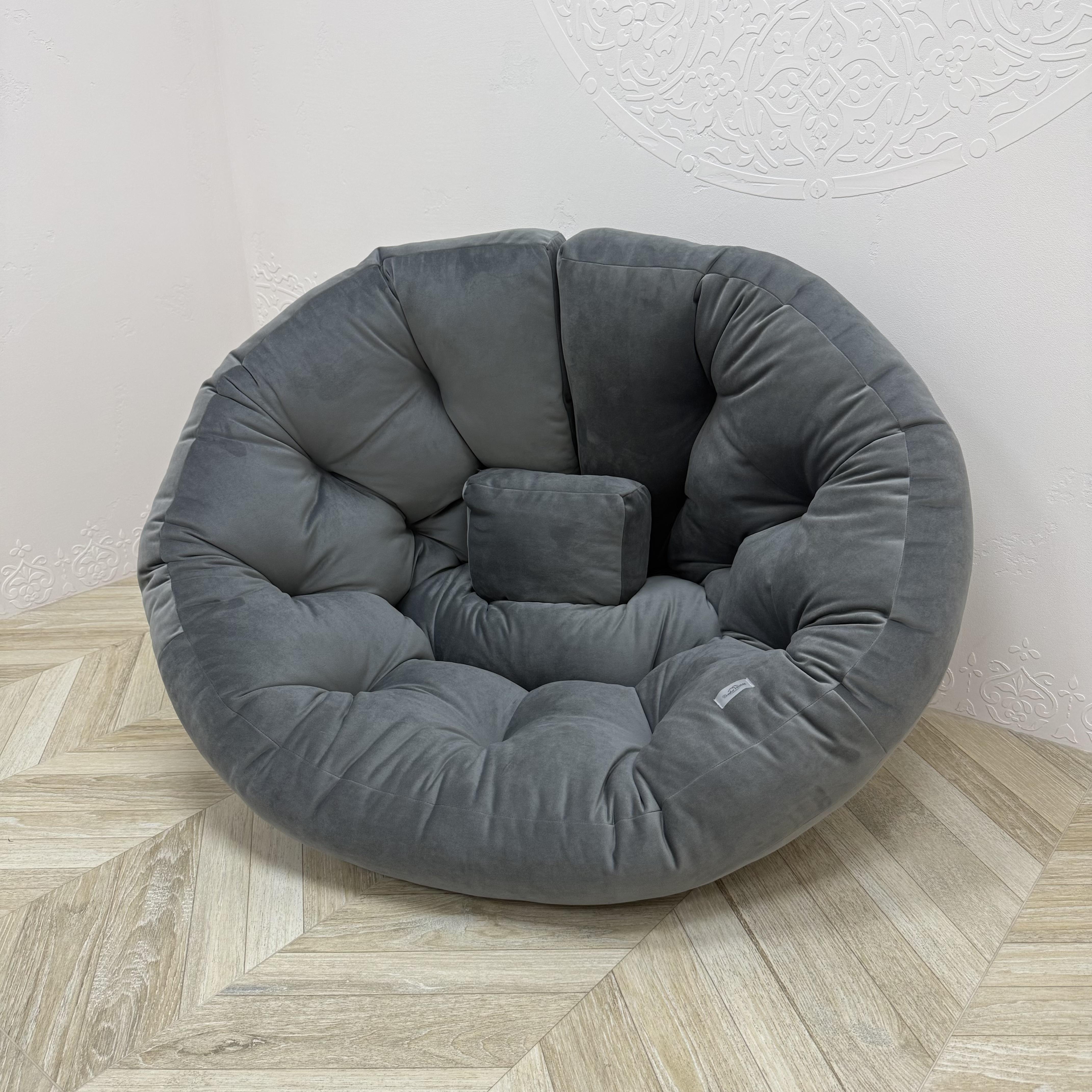Бескаркасное кресло-матрас трансформер Comfort Home велюровое антикоготь 160х80 см