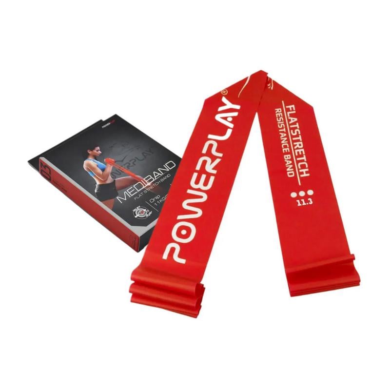 Резинка для фитнеса латексная PowerPlay Medi Band 4112 Heavy 11 кг Красный