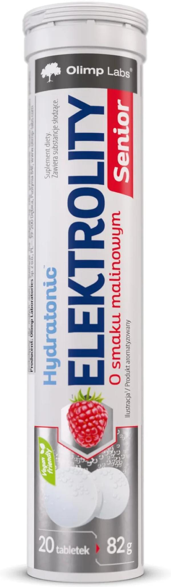 Ізотонік Olimp Hydratonic Elektrol Senior Raspberry 20 табл.