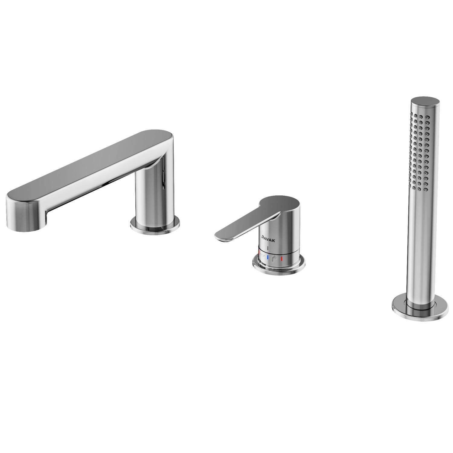 Смеситель на борт ванны Ravak Puri X070142 на три отверстия Хром (131979)