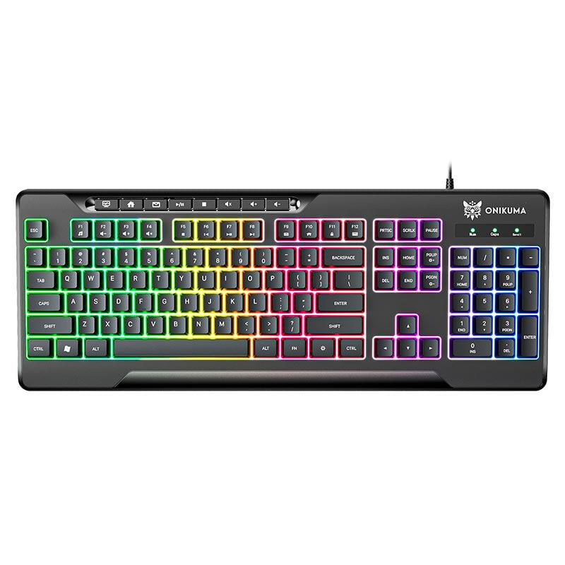 Клавиатура мембранная проводная Onikuma G32 104 клавиши с подсветкой Black (18263) Клавиатура мембранная проводная Onikuma G32 104 клавиши с подсветкой Black (18263)