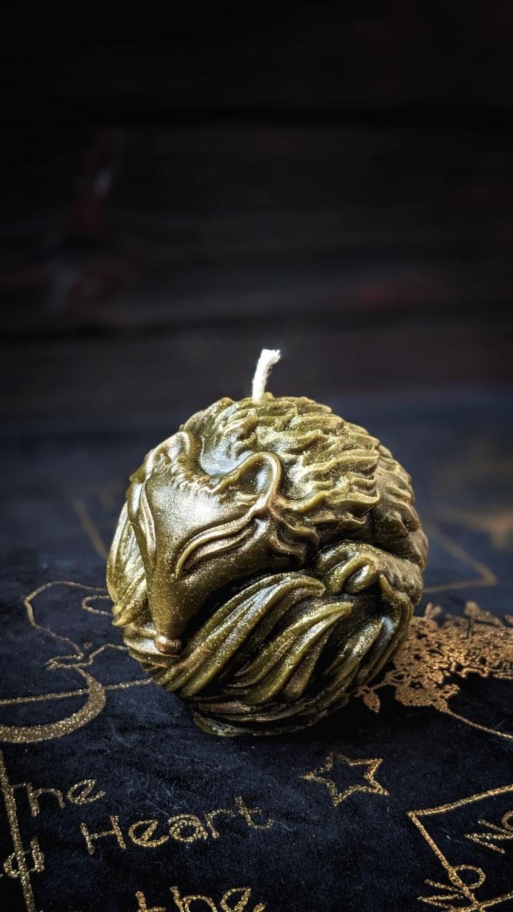 Свеча восковая Кицуне круглая