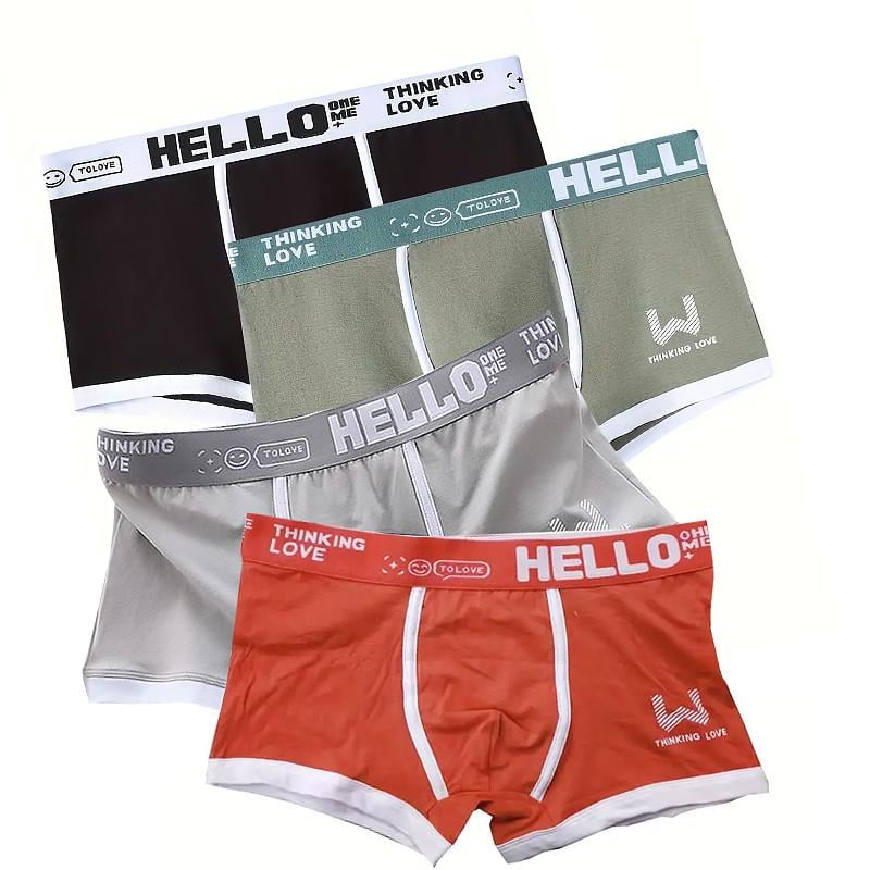 Трусы мужские Lesko PB-3199 3XL 4 шт. Light Gray/Green/Coral/Black с (2232404140) Трусы мужские Lesko PB-3199 3XL 4 шт. Light Gray/Green/Coral/Black с (2232404140)