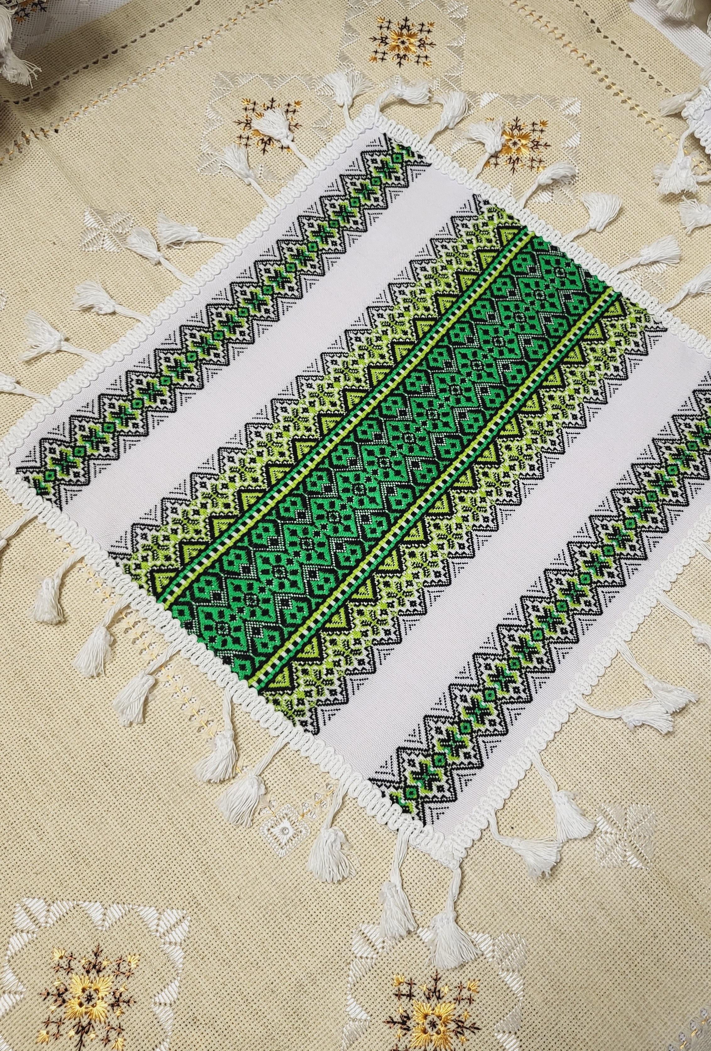 Серветка-рушник тканинно-декоративна з торками на святковий кошик (Арт-063мал)