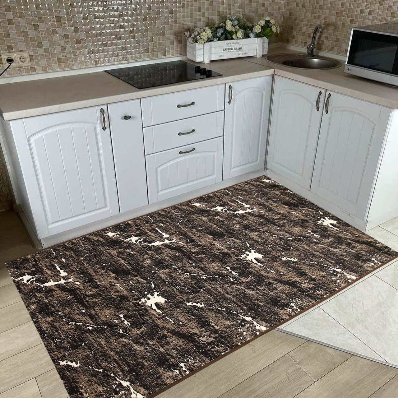 Ковер безворсовый на войлочной основе DAKARIA Print Run Дарк p13 2x2 м Черный/Коричневый (00-00019177) - фото 9 Ковер безворсовый на войлочной основе DAKARIA Print Run Дарк p13 2x2 м Черный/Коричневый (00-00019177) - фото 9