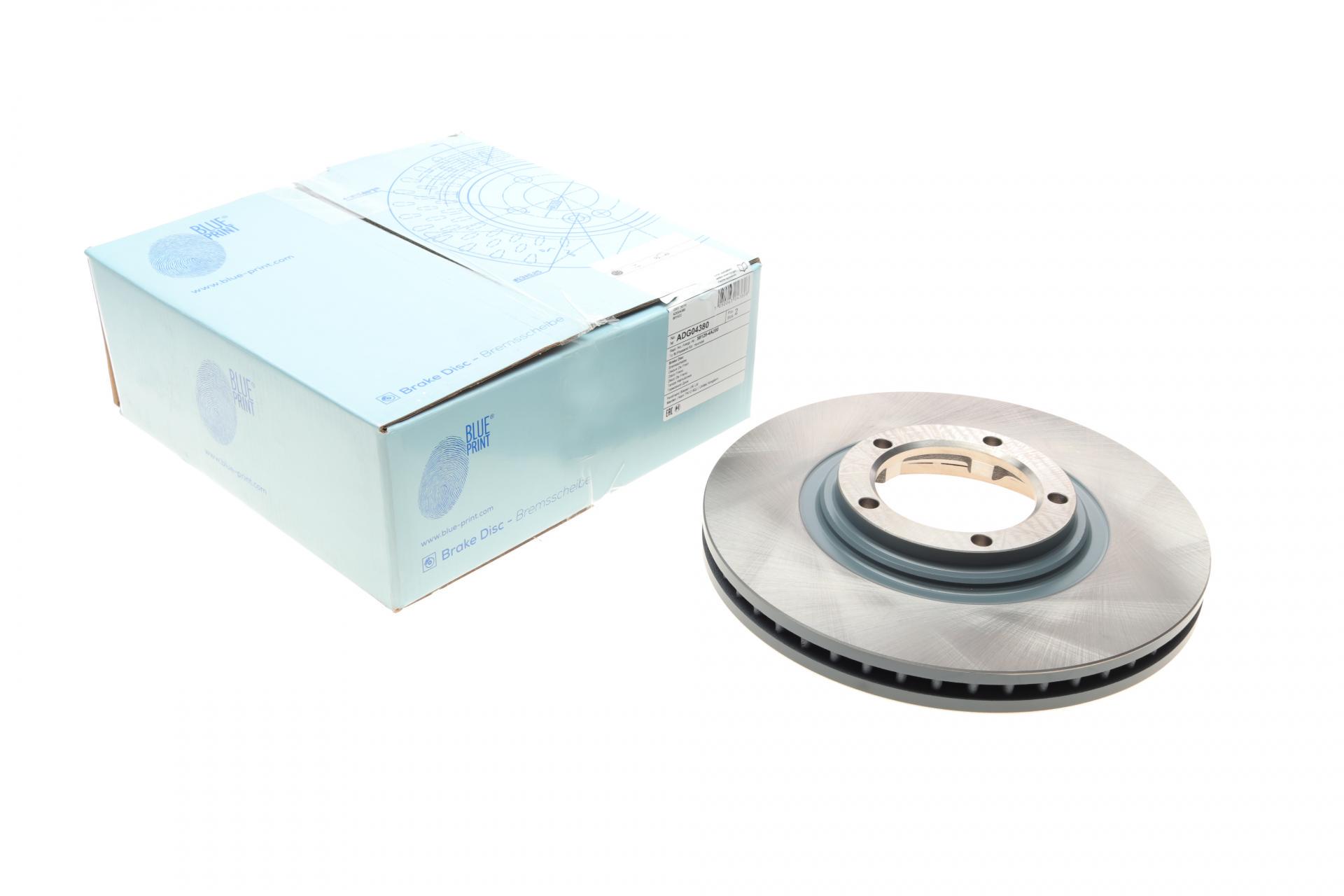 Тормозной диск передний BLUE PRINT для Hyundai H-1 2.4/2.5TDCi/CRDi 97-07 274x26 мм (ADG04380)